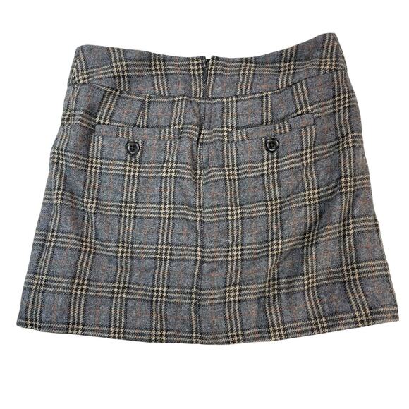 Gap Wool Tartan Plaid Y2K Mini Skirt Women Sz 0 Preppy School Fall Mod Academia - Picture 5 of 11